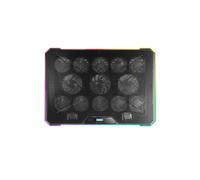 Mars Gaming MNBC13 - Support Refroidisseur pour PC Portable jusqu'à 17" - 13 Ventilateurs - Écran LCD - 2x USB 2.0 - RVB - Noir - ABS/Aluminium/Acier