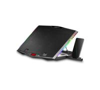 Mars Gaming MNBC5 - Support Laptop 19" avec 6 Ventilateurs Numériques, ARGB, 7 Positions, Hub 2x USB 2.0, ABS/Aluminium 433x350x37mm