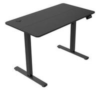 Mars Gaming MGD-ERGO140, Bureau Hauteur Réglable 3 Positions, Surface Ergonomique, Structure Métallique, Tapis XXL, Support Casque et Boisson, Gestion des Câbles, Bureau Gaming 140x60cm, Noir