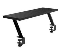 Mars Gaming MGDS, Rehausseur de Moniteur, Élève le Moniteur 17cm, Support Bureau Ergonomique en Acier, Plateau Fibre de Carbone 60x20cm, Support Écran pour Bureaux de 10 à 33 mm d'Épaisseur, Noir