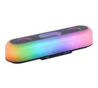 Mars Gaming MSBORB, Haut-Parleur Portable + Barre de Son 20W, Ã‰Clairage Orbilight RGB 360º, Barre de Son Triple Driver, Haut-parleurs Gaming Bluetooth 5.3 / USB/MicroSD/AUX/FM, Noir