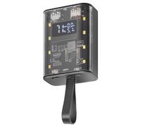 Mars Gaming MPK-10K, Power Bank Compact 22.5W, Charge Rapide QC3.0 & PD3.0 10000mAh, Contrôle Intelligent de Batterie avec Multi-Charge, Lanyard + Lampe de Poche LED, Connectivité Universelle, Noir