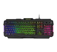 Mars Gaming MRK0 - Clavier PC, rétroéclairage, Frappe optimisée, 15 foncs, Noir