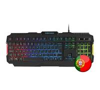 Mars Gaming MRK0PORTU, Langue Portugaise, Clavier Gaming, Éclairage RGB Rainbow, Antighosting