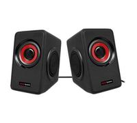 Mars Gaming MS1, Haut-parleurs de Jeu 10W, Subwoofer, Jack 3,5mm et USB, 6 Pilotes de Son Noir