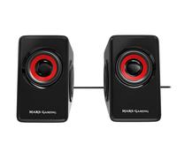 Mars Gaming MS1, Haut-parleurs de Jeu 10W, Subwoofer, Jack 3,5mm et USB, 6 Pilotes de Son Noir