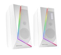 Enceintes Bluethooth RGB MS7 Blanc Processeur de Son DS, 20W