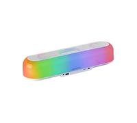 Mars Gaming MSBORBW, Haut-Parleur Portable + Barre de Son 20W, Éclairage Orbilight RGB 360º, Barre de Son Triple Driver, Haut-parleurs Gaming Bluetooth 5.3 / USB/MicroSD/AUX/FM, Blanc