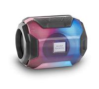 Mars Gaming MSBAX, Haut-Parleur Bluetooth 10W, Éclairage RGB Flow, Haut-parleurs Ultra-Bass, Bluetooth 5.0, USB/MicroSD/Radio FM, 8h d'Autonomie, Compact et Portable, Noir