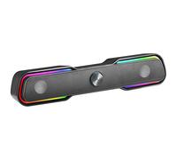Mars Gaming MSBX, Barre de Son Gaming 10W, Éclairage RGB Dynamique, Processeur Sonore DSP, Bluetooth 5.0 + Jack, Son Spatial Multi-Niveau, Noir