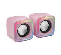 Mars Gaming MSCUBEP Enceintes Gaming RGB DSP 8W Rose