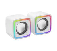 Mars Gaming MSCUBEW Enceintes Gaming RGB DSP 8W Blanc