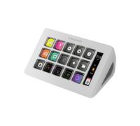 Mars Gaming MSD-PRO, Control Deck, 10 Touches LCD et 4 Boutons Personnalisables, Écran Tactile Étendu Animé, Base Réglable ; Logiciel de Contrôle, Hub USB avec 2x USB 3.0 + 1x USB-C, Blanc