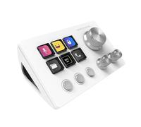 Mars Gaming MSD-Pro, Control Deck, 10 Touches LCD et 4 Boutons Personnalisables, Écran Tactile Étendu Animé, Base Réglable ; Logiciel de Contrôle, Hub USB avec 2X USB 3.0 + 1x USB-C, Blanc