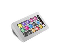 Mars Gaming MSD-PRO, Control Deck, 10 Touches LCD et 4 Boutons Personnalisables, Écran Tactile Étendu Animé, Base Réglable ; Logiciel de Contrôle, Hub USB avec 2x USB 3.0 + 1x USB-C, Blanc