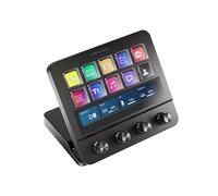Mars Gaming MSD-Pro, Control Deck, 10 Touches LCD et 4 Boutons Personnalisables, Écran Tactile Étendu Animé, Base Réglable ; Logiciel de Contrôle, Hub USB avec 2X USB 3.0 + 1x USB-C, Noir