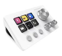 Mars Gaming MSD-Two, Control Deck Compact, 6 Touches LCD Personnalisables + 3 Boutons, 3 Molettes Multifonctions, Control Deck Slim Ergonomique, Logiciel Contrôle et Plug-ins, Windows et MacOS, Blanc