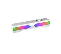 Mars Gaming MSDUOW Barre de Son/Enceintes 2.0 RGB MESH Blanc 15W Bluetooth 5.0 + Jack, Processeur DSP, Dimensions 382x75x80mm, Poids 753g