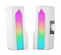 Mars Gaming MSDUOW, Barre de Son + Haut-parleurs Gaming 2.0, RGB Mesh, Bluetooth 5.0 + Jack 3.5mm, Son DSP 15W, Blanc
