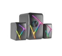 RGB 2.1 Gaming Enceintes et Subwoofer 35W Mars Gaming MS-H21, Inverted Drivers 3D Surround, Noir