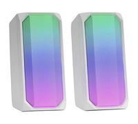 Mars Gaming Enceintes Bluetooth MSRGB 15W Bluetooth 5.0 RGB Full Mesh 2 haut-parleurs actifs Blanc