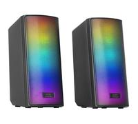 Mars Gaming MSRGB2, Enceintes Bluetooth 5.3 RGB 15W, Grille Frontale Totale, Boîtier de Contrôle avec Jack 3.5mm, Noir