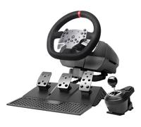 Mars Gaming MWH-RSX, Volant SimRacing Retour De Force Et Moteur Double, Set 3 Pédales Résistance Progressive, Levier De Vitesse en H et 12 Vitesses, 14 Boutons Personnalisables, PC/PS4/Xbox Series X|S