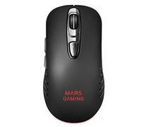 MARS GAMING MMW2 - Souris - ergonomique - pour droitiers - optique - 6 boutons - sans fil - 2.4 GHz - récepteur sans fil USB - noir