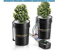 Mars Hydro 5-gallon DWC système hydroponique cultiver kits avec 2 seaux 8W pompe à air
