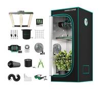 MARS HYDRO FC-E1500 Lampe LED de Culture + Tente de Culture 80x80cm Kit Complet + Ventilateur 4"" - Kit de Culture Intérieure pour
