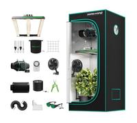 MARS HYDRO FC-E1500 Tente de Culture Kit Complet Lampe de Culture LED Light Spectre Complet avec hydroponique 80X80X160cm Growtent avec kit d'aération 4
