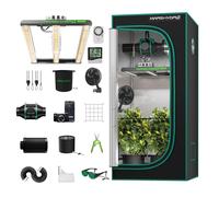 Mars Hydro FC1500 Smart Tente de Grow Kit complet Samsung App Télécommande Lampe LED dimmable 80 x 80 x 160 cm 1680D Haute réflexion Mylar Grow Box Kit complet 4" App intelligente