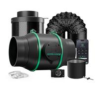 MARS HYDRO iFresh Ventilateur Conduit 6 Pouces Combo, Variateur de Vitesse, Filtre à Charbon et Gaine, Contrôle APP via iConnect Controller, Système de Refroidissement et Ventilation pour Grow Tents