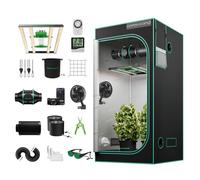 MARS HYDRO - Kit complet de lampe de culture LED Samsung LM301H FC3000 - Réglage par application - Intensité variable - 100 x 100 x 180 cm - 1680D - 1680D - Hautement réfléchissant - Boîte de culture