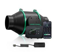 MARS HYDRO Ventilateur de conduit en ligne de 10,2 cm avec contrôleur numérique de température pour tentes de culture hydroponique