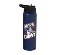 Mars : le vrai tapis rouge, drôle de planète spatiale Mars Stainless Steel Insulated Water Bottle