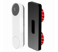 Mars Outpost Support adhésif sans perçage, compatible avec toutes les sonnettes vidéo Nest filaires et batterie, sans perçage, protège les murs, plaque adhésive sans perçage, adapté aux propriétaires