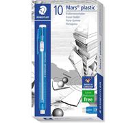 Mars Plastic 528 50-Porte-Gomme Avec Gomme Blanche Sans Latex Lot De 10