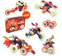 Mars rovers - clixo - jeu de construction phosphorescent, magnétique, flexible, durable et imaginatif ? 30 pièces ? dès 6 ans bleu TU