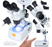Mars S MSMS-B microscope stéréo binoculaire avec éclairage de fond - Haute qualité pour l'électronique, la biologie et les loisirs