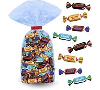 MARS SNICKERS BOUNTY TWIX en version Mini | Sachet de 60 papillotes de chocolat emballés individuellement | Idéal pour La Saint Valentin, Pâques ou un Anniversaire | 645g