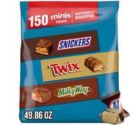 Mars Snickers, Twix & Milky Way Lot de 150 mini barres de chocolat assorties