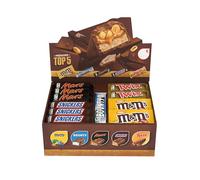 Mars, Twix, Snickers, Bounty & M&M’s Peanut - Assortiment de 53 Chocolats Individuels (Twix x12, Snickers x12, M&M’s x12, Mars x12, Bounty x5) Format Maxi 2.637g, Boîte Cadeau