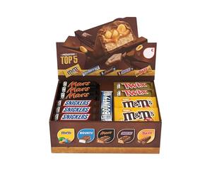 Mars, Twix, Snickers, Bounty & M&M’s Peanut - Assortiment de confiseries chocolatées 53 pièces, bonbons au chocolat & barres chocolatées au chocolat au lait -Coffret cadeau 2.637 kg