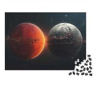 Mars Vs Earth The Ultimate Space Showdown Plaque Métallique Vintage 38x26cm/1000pcs pour Le Coin Bar, pour Les Murs Et Espaces Intérieurs