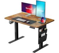 Marsail Bureau debout électrique de 101,6 x 61 cm - Bureau d'ordinateur à hauteur réglable avec préréglages de mémoire, sac de rangement et gestion des câbles pour bureau à domicile et postes de