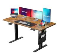 Marsail Bureau debout électrique de 122 x 61 cm - Bureau d'ordinateur à hauteur réglable avec préréglages de mémoire, sac de rangement et gestion des câbles pour bureau à domicile et postes de travail