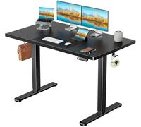 Marsail Bureau électrique monobloc, bureau monobloc, hauteur réglable, bureau d'ordinateur de jeu avec plateau plus profond, bureau debout pour bureau à domicile avec 4 préréglages de mémoire, table