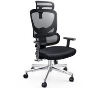 Marsail Chaise de Bureau Ergonomique avec Support Lombaire réglable, pivotante de 90 à 135 °, avec Appui-tête réglable et accoudoirs 2D, pour la Maison, Le Bureau