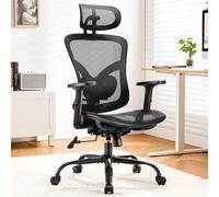 Marsail Chaise de bureau ergonomique, chaise de bureau d'ordinateur en maille avec soutien lombaire réglable, appuie-tête 2D et accoudoirs Dowm, chaise de jeu ergonomique pour bureau à domicile